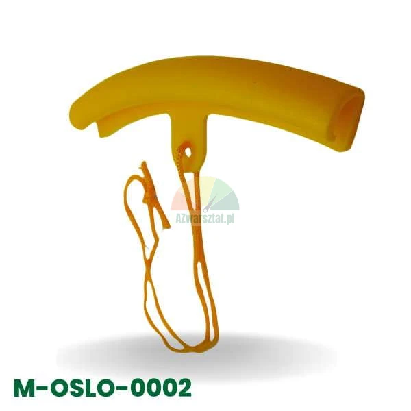 Gelber Felgenschutz 16 cm mit Schnur zur Vermeidung von Kratzern.