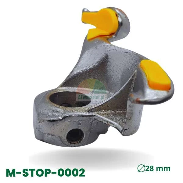 Montagekopf aus Stahl 28mm für Reifenmontiergerät mit gelben Schutzeinsätzen