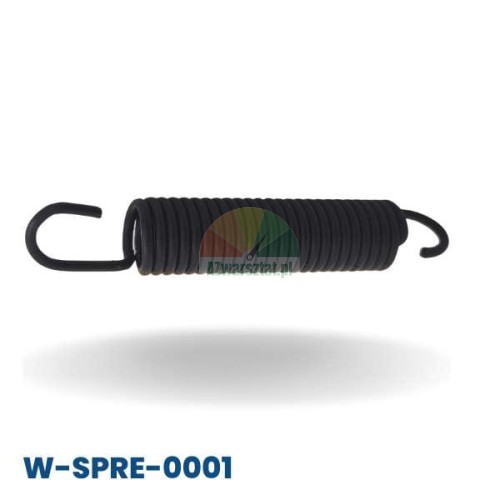 Schwarze Zugfeder 11cm Typ B mit Metallhaken