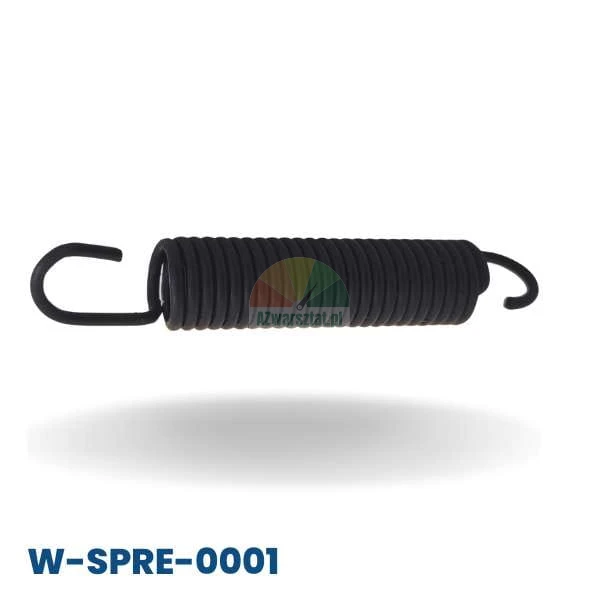Schwarze Zugfeder 11cm Typ B mit Metallhaken
