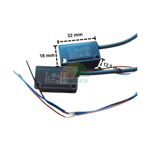 Lichtschranke Autonics BYD3M-TDT Sender und Empfänger mit Maßen