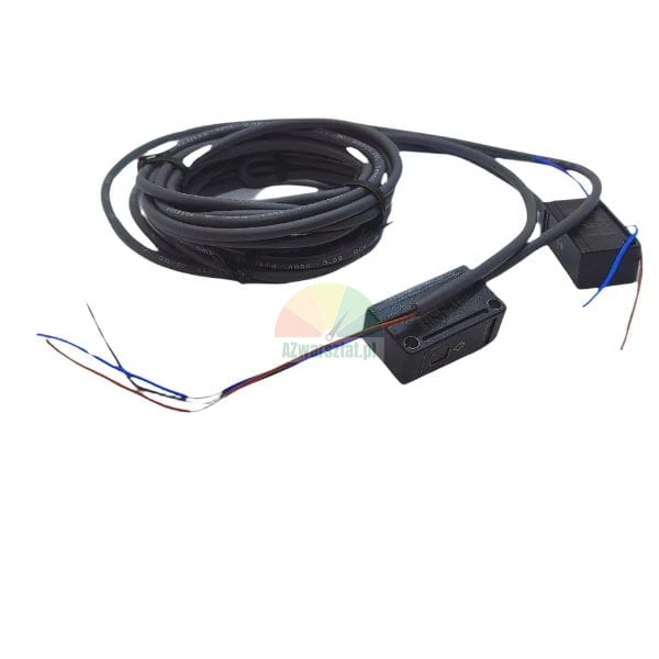 Magnetsensor-Set mit einem langen, aufgewickelten grauen Kabel und zwei schwarzen Kunststoffgehäusen.