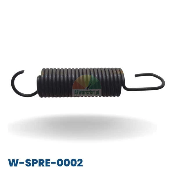 Schwarze Zugfeder für Radauswuchtmaschine 13 cm lang mit Haken an den Enden.
