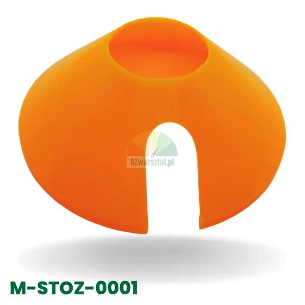 Orangefarbener Kunststoff-Trainingskegel 120 mm mit Schlitz für eine Stange.