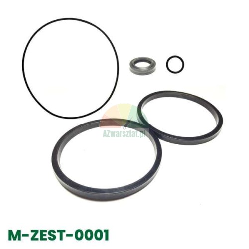 Reparatursatz für Abdrückzylinder von Reifenmontieremaschinen mit schwarzen Gummidichtungen und O-Ringen M-ZEST-0001