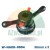Schnellspannmutter Set 36mm x 3 W-NAKR-0004 mit Adapter für Alufelgen, schwarz mit roten Hebeln.