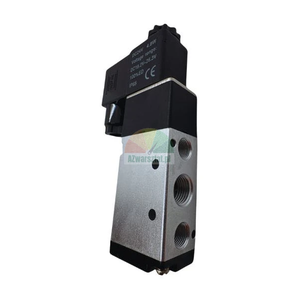 Pneumatisches Magnetventil DC 24V mit Spule und Metallkörper.