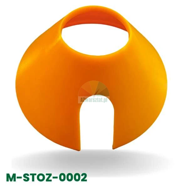 Oranger Kunststoffkegel 120mm/4mm mit bogenförmigem Ausschnitt