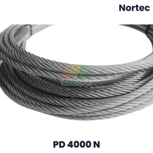 Stahlseil für Nortec PD 4000N Hebebühne in einer Schlaufe aufgerollt