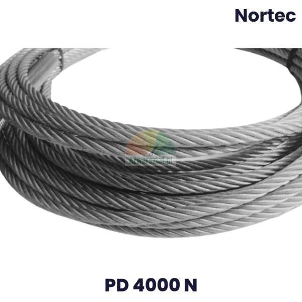 Stahlseil für Nortec PD 4000N Hebebühne in einer Schlaufe aufgerollt