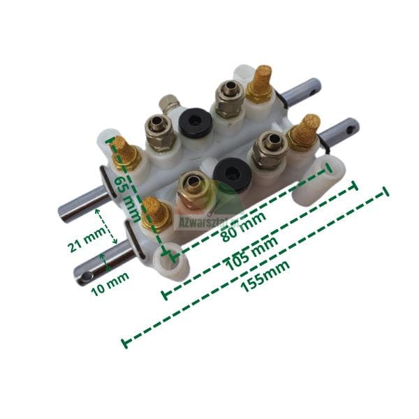 Weißer Ventilblock Luftverteiler Typ D mit Abmessungen