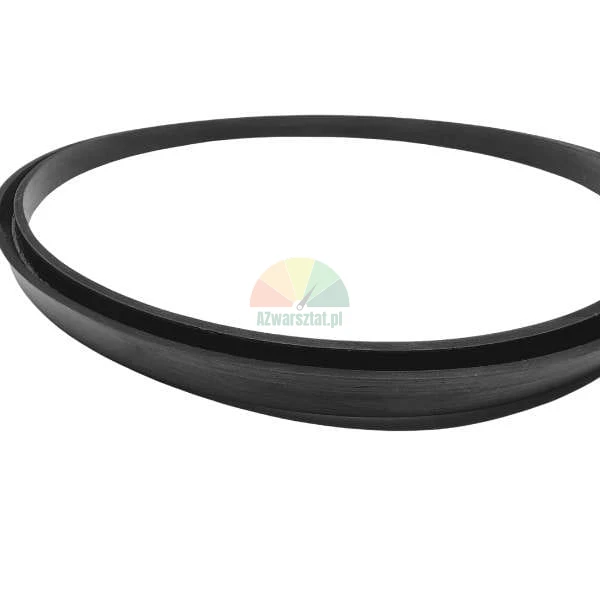 Schwarzer Gummi-Dichtungsring mit ausgeprägtem Profil.