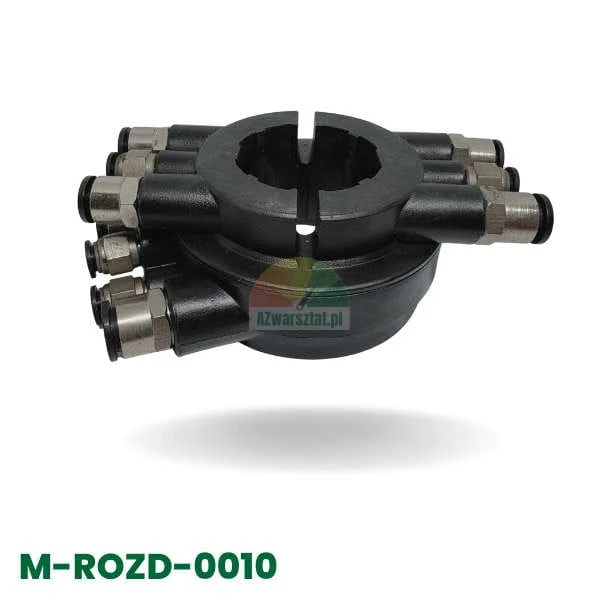 Untertisch-Luftverteiler TYP B (M-ROZD-0010), schwarzes Bauteil mit mehreren Steckanschlüssen.