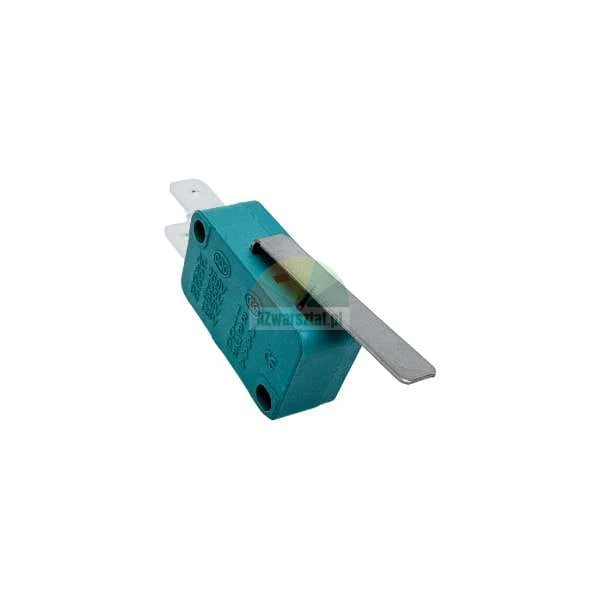 Mikroschalter mit langem Metallhebel und türkisem Gehäuse