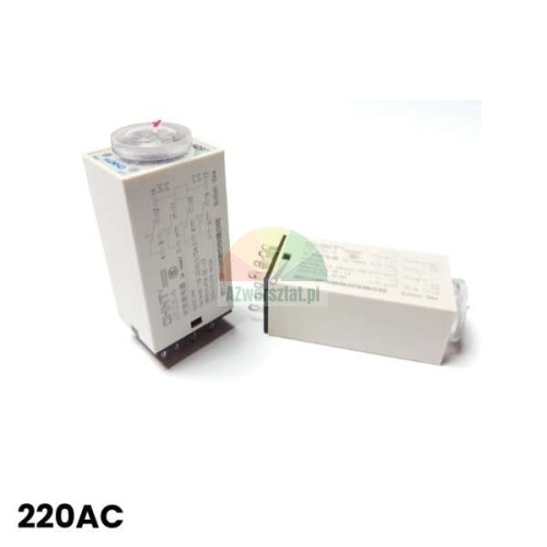 Zeitrelais AC 220V 5s 14-polig weiß mit transparentem Einstellrad