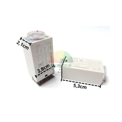 Zeitrelais AC 220V 5s 14 PIN, Abmessungen 2,1x2,8x5,3 cm