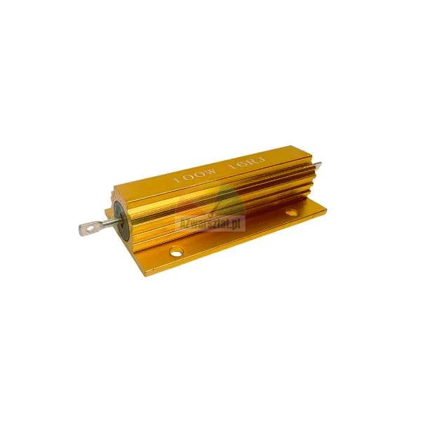 Goldener 100W 16 Ohm Lastwiderstand im Aluminiumgehäuse mit Kühlkörper
