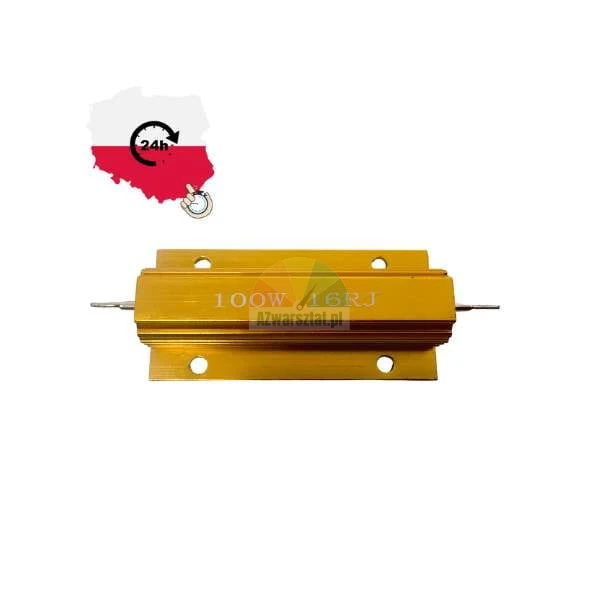 Goldener 100W 16 Ohm Leistungswiderstand im Aluminiumgehäuse