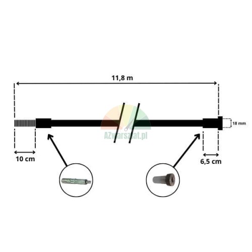 Stahlseil für SDW50 4-Säulen-Hebebühne 11.8m
