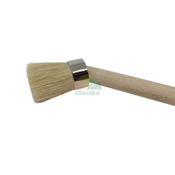 Kleiner runder Schablonenpinsel mit Naturborsten und Holzstiel