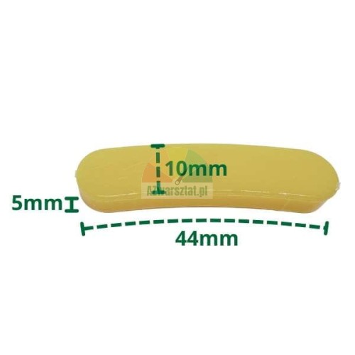 Kunststoff-Schutzeinsatz für Montierkopf, Maße 44mm x 10mm x 5mm