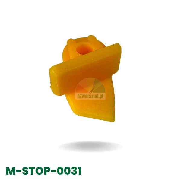 Gelbe Kunststoffabdeckung für Montageschuh Typ N, Code M-STOP-0031.