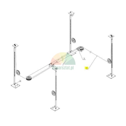 Stahlseile für ATH-Heinl 4.45-F Vier-Säulen-Hebebühne