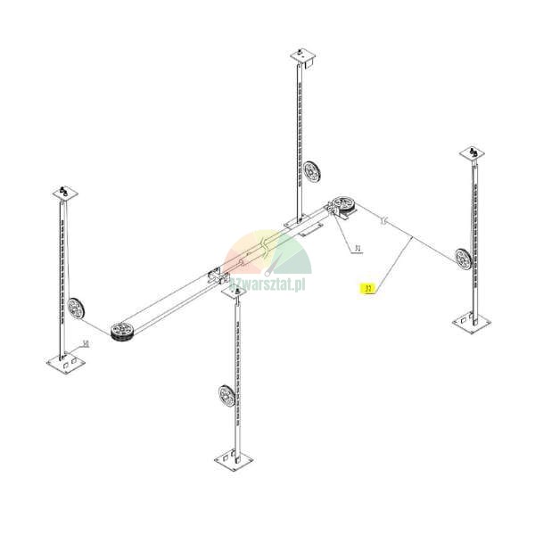 Stahlseile für ATH-Heinl 4.45-F Vier-Säulen-Hebebühne