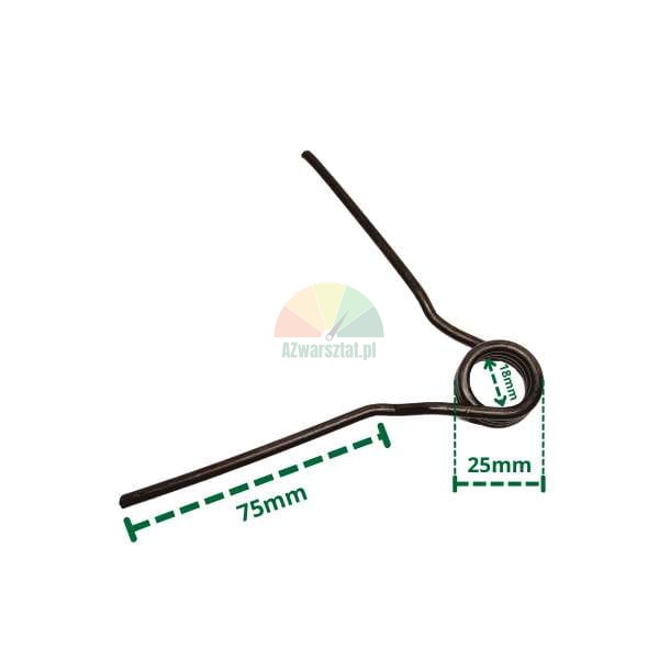 Torsionsfeder 25mm, Schenkel 75mm, Durchmesser 18mm
