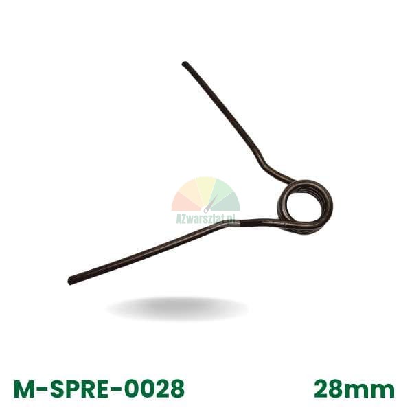 Schenkelfeder 28mm, schwarze technische Feder aus Metall