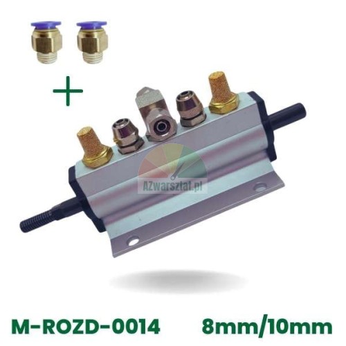 Luftverteiler am Pedal Typ I mit 8mm/10mm Anschlüssen und Schalldämpfern, Modell M-ROZD-0014