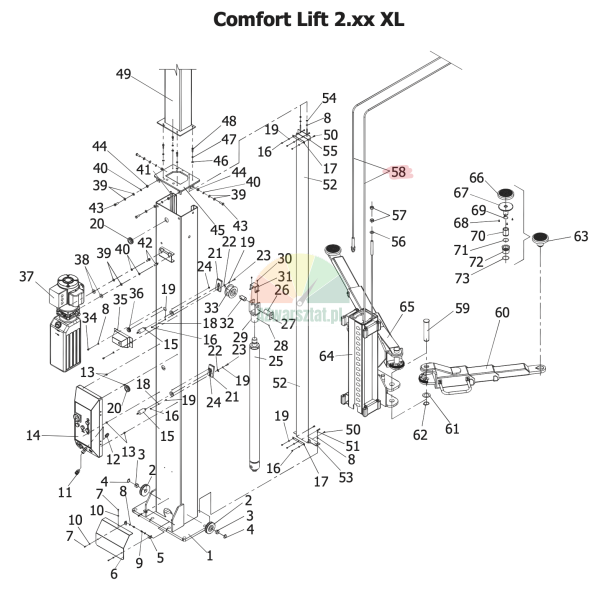 Stahlseil ATH-Comfort XL (21) für Hebebühne