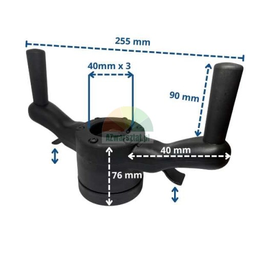 Premium: Schnellspannmutter 40x3 für Wuchtmaschine - Maßdiagramm