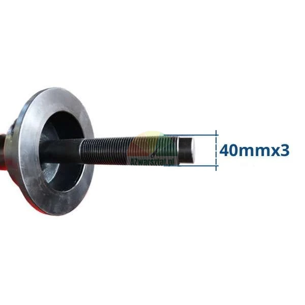 Gewindewelle für Radauswuchtmaschine mit der Angabe 40mm x 3.