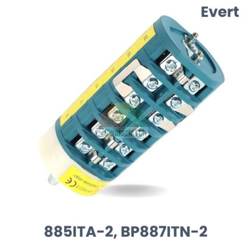 Evert Ersatzteil: Drehschalter für Reifenmontiermaschine (zwei Gänge) blau 885ITA-2, BP887ITN-2
