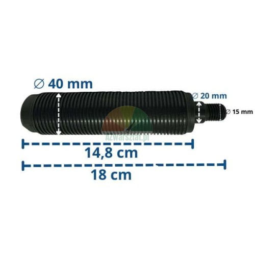 Wuchtwelle 40mm 18cm mit Maßen