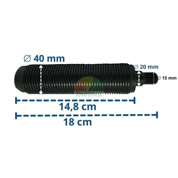 Wuchtwelle 40mm 18cm mit Maßen
