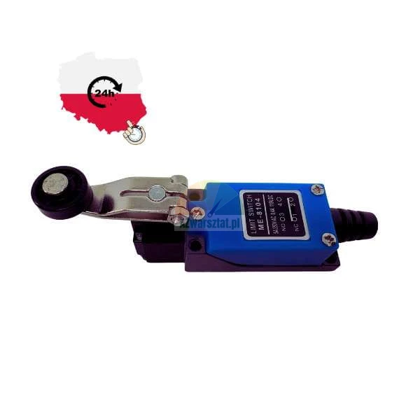 Grenztaster ME-8104 mit Rollenhebel und blauem Gehäuse