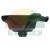 Seitenansicht eines schwarzen glänzenden Objekts in Dackelform mit einer Montagebuchse und zwei Stellschrauben an der Unterseite.