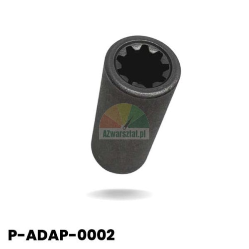 Motoradapter (Kupplung) 12mm, schwarzes Bauteil mit Innenverzahnung, Modell P-ADAP-0002