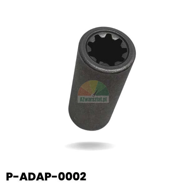 Motoradapter (Kupplung) 12mm, schwarzes Bauteil mit Innenverzahnung, Modell P-ADAP-0002