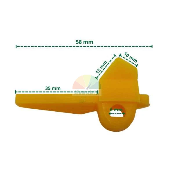 Kunststoff-Schutzkappe für Montagefuß Typ AH mit Abmessungen