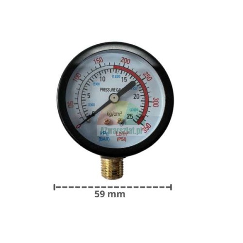Manometer 12,7mm (0-25bar) Durchmesser 59mm