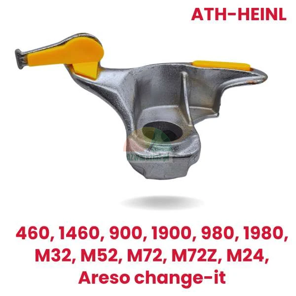 Stahlmontagekopf Ersatz für ATH-Heinl Reifenmontiermaschinen Modelle 460, 1460, 900, 1900, 980, 1980, M32, M52, M72, M72Z, M24 und Areso change-it mit gelben Einsätzen
