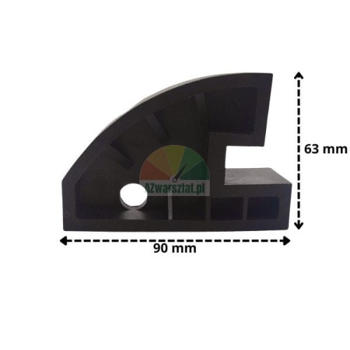 Schwarze Felgendistanz und Felgenschutz 90x63 mm (3 Stück)