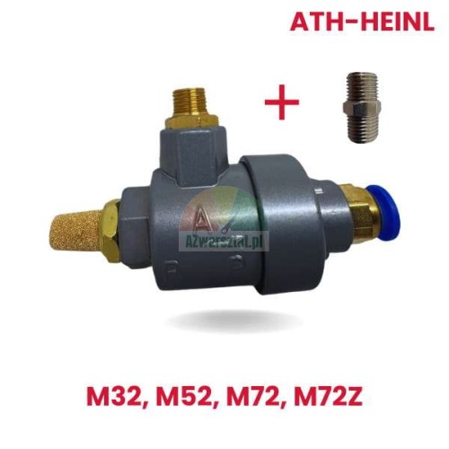 Schnellentlüftungsventil, Abdrückerventil mit Anschluss, Aluminium Typ A3, Ersatzteil für ATH-Heinl M32, M52, M72, M72Z