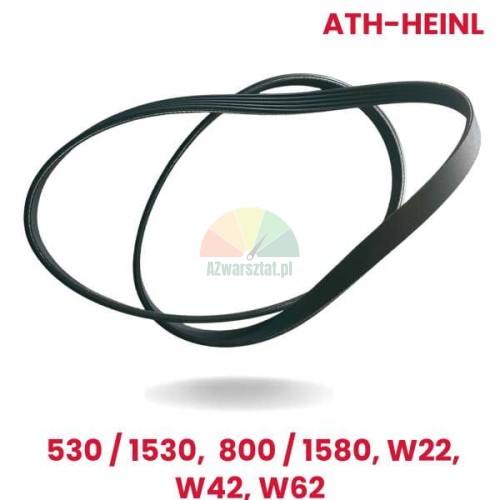 Schwarzer Antriebsriemen für ATH-Heinl Auswuchtmaschine Modelle 530/1530, 800/1580, W22, W42, W62