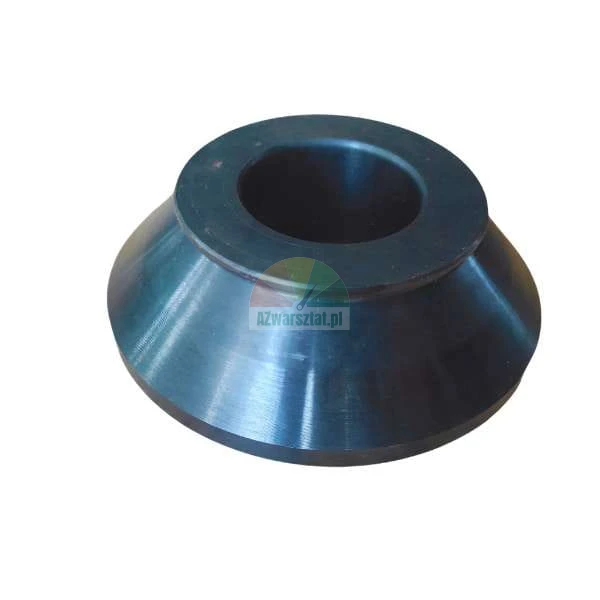 Schwarze metallene Kegelscheibe oder Distanzhülse für Industriemaschinen.