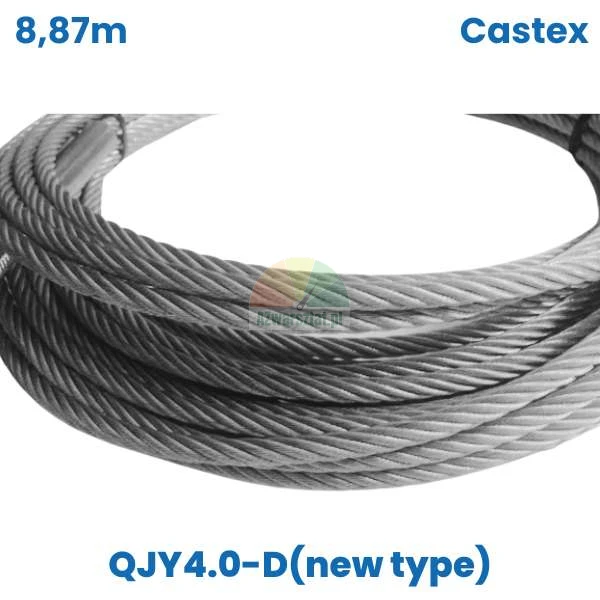 Castex Ersatz: 8,87m Stahlseil für QJY4.0-D (neuer Typ)