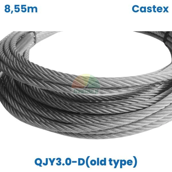 Castex Ersatz: 8,43m Stahlseil für QJY3.0-D (alter Typ)
